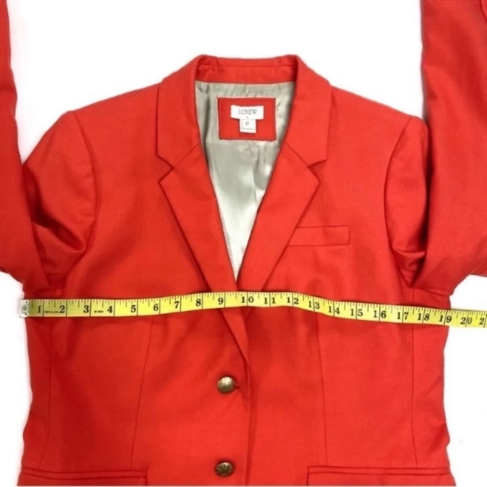 J.Crew Original Schoolboy Blazer Classic Jacket in Orange Style 92480 Size 12